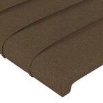 vidaXL Tête de lit à LED Marron foncé 93x16x78/88 cm Tissu