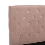vidaXL Cadre de lit Rose Velours 90x200 cm