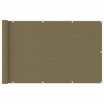 vidaXL Écran de balcon Taupe 120x400 cm PEHD