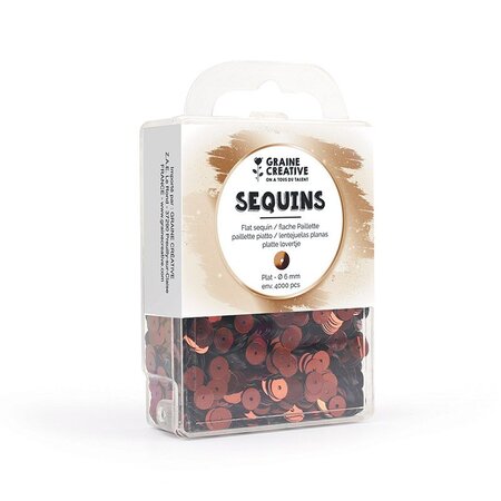 Boîte de sequins plats marron - 4000 pièces