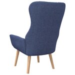 vidaXL Chaise de relaxation Bleu Tissu