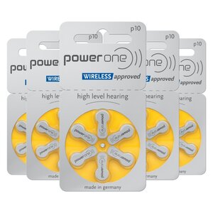 30 piles auditives powerone p10 sans mercure  5 plaquettes