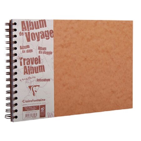 Collection Age Bag - Un Album de Voyage Spiralé Tabac - A4 paysage 29,7x21 cm - 80 Pages