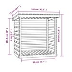 vidaXL Support bois de chauffage Marron miel 108x73x108 cm Bois pin