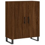 vidaXL Buffet haut Chêne marron 69 5x34x180 cm Bois d'ingénierie