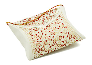 PAPERTREE TAJ Pochette Cadeau Chic Ivoire -2 pièces