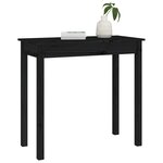vidaXL Table console Noir 80x40x75 cm Bois massif de pin