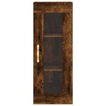 vidaXL Buffet haut Chêne fumé 34 5x34x180 cm Bois d'ingénierie