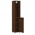 vidaXL Buffet haut Chêne marron 34 5x34x180 cm Bois d'ingénierie