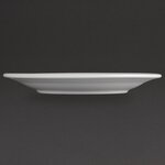 Assiettes à bord large 202(ø)mm athena hotelware - lot de12 -  - porcelaine x25mm