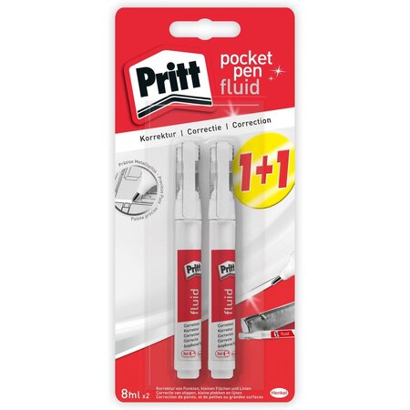 Lot de 2 Stylo Correcteur Pocket Pen Fluid PRITT