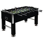 vidaXL Table de football Acier 60 kg 140 x 74 5 x 87 5 cm Noir