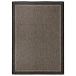 vidaXL Tapis à tissage plat d'extérieur 120x170 cm Marron foncé