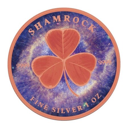 SHAMROCK Galaxy 1 onces argent monnaie 2 Dollars Niue 2022