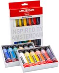 Set 12 tubes 20 ml peinture acrylique amsterdam introset ii royal talens