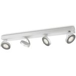 Philips myliving plafonnier led "clockwork" 4 x 4 5 w argenté