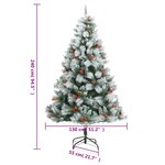 vidaXL Sapin de Noël artificiel avec pommes de pin et baies 240 cm