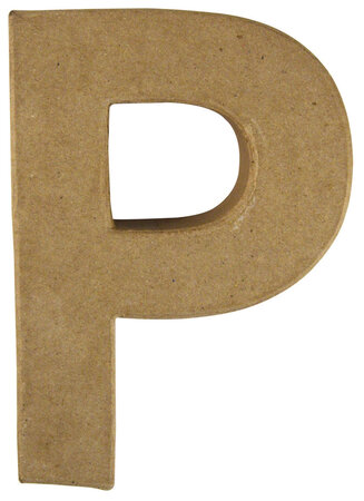Alphabet en papier mâché 15 cm Lettre P