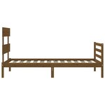 vidaXL Cadre de lit tête de lit marron miel 90x200 cm bois massif