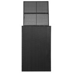 vidaXL Abri de poubelle simple Noir 76x78x120 cm Résine tressée