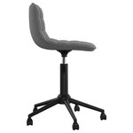 vidaXL Chaises pivotantes à manger lot de 4 gris foncé velours
