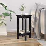 vidaXL Table basse Noir Ø 40x60 cm Bois massif de pin