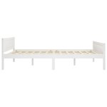 vidaXL Cadre de lit Bois de pin massif Blanc 120x200 cm