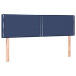 vidaXL Lit à sommier tapissier avec matelas Bleu 140x190 cm Tissu