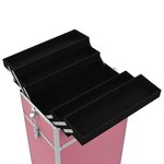 vidaXL Chariot de maquillage Aluminium Rose
