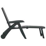 vidaXL Chaise longue pliable Polypropylène Vert
