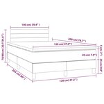 vidaXL Sommier tapissier avec matelas et LED Crème 120x200 cm Tissu