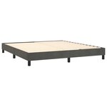 vidaXL Sommier à ressorts de lit Gris foncé 160x200 cm Velours