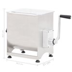 vidaXL Mélangeur de viande avec boîte de vitesse Argenté Inox