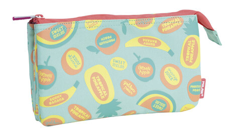 Trousse 5 compartiments série spéciale Frutikis vert et orange