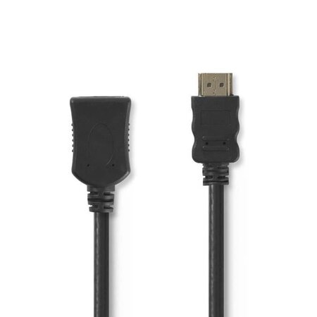 NEDIS CVGP34090BK20 Rallonge Câble HDMI™ Haute Vitesse avec Ethernet | Connecteur HDMI™ - HDMI™ Femelle | 2,0 m | Noir