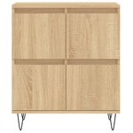 vidaXL Buffets 2 Pièces chêne sonoma bois d'ingénierie