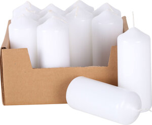Bougies blanches Ø40 H 110 mm 12 pièces
