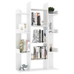 vidaXL Bibliothèque Blanc 86x25 5x140 cm Aggloméré