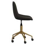 vidaXL Chaises pivotantes à manger lot de 4 Gris foncé Velours