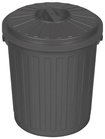 Poubelle Mini-Tonne avec couvercle, 7 litres, graphite