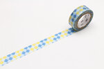 Masking Tape MT damier bleu/jaune