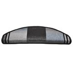 vidaXL Tapis d'escalier autoadhésifs 10 Pièces 65x21x4 cm Noir et gris