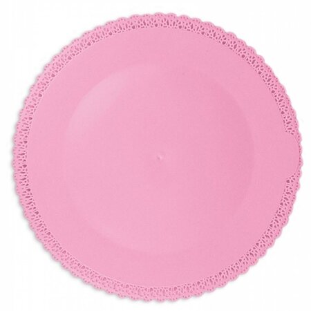 Plat dentelle rond Ø 32 cm - Rose