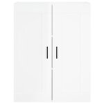 vidaXL Buffet haut Blanc brillant 69 5x34x180 cm Bois d'ingénierie