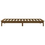 vidaXL Cadre de lit Marron miel 100x200 cm Bois de pin massif