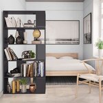 vidaXL Bibliothèque/Séparateur de pièce Gris brillant 80x24x159 cm