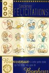 Carte Félicitations Naissance ou Adoption Bébé Garçon Enveloppe Bleue 12x17 5cm