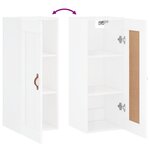 vidaXL Armoire murale blanc brillant 34 5x34x90 cm bois d'ingénierie