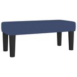 vidaXL Lit à sommier tapissier avec matelas Bleu 90x190 cm Tissu