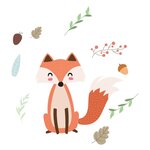 Adhésif décoratif mural renard